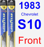 Front Wiper Blade Pack for 1983 Chevrolet S10 - Hybrid