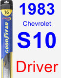 Driver Wiper Blade for 1983 Chevrolet S10 - Hybrid