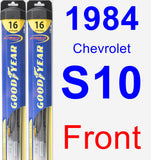 Front Wiper Blade Pack for 1984 Chevrolet S10 - Hybrid