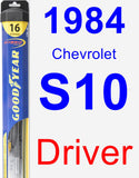 Driver Wiper Blade for 1984 Chevrolet S10 - Hybrid