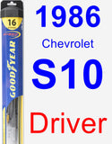 Driver Wiper Blade for 1986 Chevrolet S10 - Hybrid