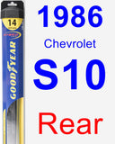 Rear Wiper Blade for 1986 Chevrolet S10 - Hybrid