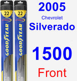 Front Wiper Blade Pack for 2005 Chevrolet Silverado 1500 - Hybrid