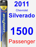 Passenger Wiper Blade for 2011 Chevrolet Silverado 1500 - Hybrid