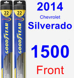 Front Wiper Blade Pack for 2014 Chevrolet Silverado 1500 - Hybrid