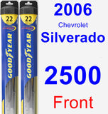 Front Wiper Blade Pack for 2006 Chevrolet Silverado 2500 - Hybrid