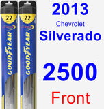 Front Wiper Blade Pack for 2013 Chevrolet Silverado 2500 - Hybrid