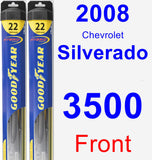 Front Wiper Blade Pack for 2008 Chevrolet Silverado 3500 - Hybrid