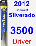 Driver Wiper Blade for 2012 Chevrolet Silverado 3500 - Hybrid