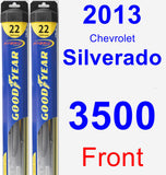 Front Wiper Blade Pack for 2013 Chevrolet Silverado 3500 - Hybrid