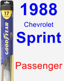 Passenger Wiper Blade for 1988 Chevrolet Sprint - Hybrid