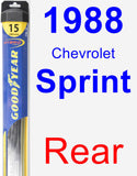 Rear Wiper Blade for 1988 Chevrolet Sprint - Hybrid