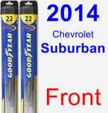 Front Wiper Blade Pack for 2014 Chevrolet Suburban - Hybrid
