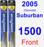 Front Wiper Blade Pack for 2005 Chevrolet Suburban 1500 - Hybrid