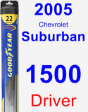 Driver Wiper Blade for 2005 Chevrolet Suburban 1500 - Hybrid