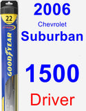 Driver Wiper Blade for 2006 Chevrolet Suburban 1500 - Hybrid