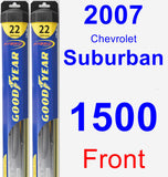 Front Wiper Blade Pack for 2007 Chevrolet Suburban 1500 - Hybrid