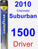 Driver Wiper Blade for 2010 Chevrolet Suburban 1500 - Hybrid