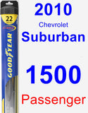 Passenger Wiper Blade for 2010 Chevrolet Suburban 1500 - Hybrid