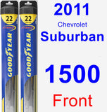 Front Wiper Blade Pack for 2011 Chevrolet Suburban 1500 - Hybrid