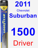 Driver Wiper Blade for 2011 Chevrolet Suburban 1500 - Hybrid