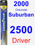 Driver Wiper Blade for 2000 Chevrolet Suburban 2500 - Hybrid