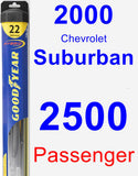 Passenger Wiper Blade for 2000 Chevrolet Suburban 2500 - Hybrid