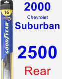 Rear Wiper Blade for 2000 Chevrolet Suburban 2500 - Hybrid