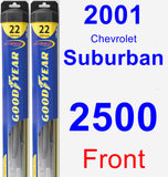 Front Wiper Blade Pack for 2001 Chevrolet Suburban 2500 - Hybrid