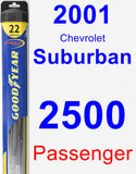 Passenger Wiper Blade for 2001 Chevrolet Suburban 2500 - Hybrid
