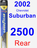 Rear Wiper Blade for 2002 Chevrolet Suburban 2500 - Hybrid
