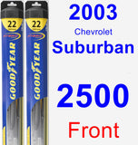 Front Wiper Blade Pack for 2003 Chevrolet Suburban 2500 - Hybrid