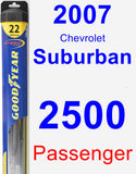 Passenger Wiper Blade for 2007 Chevrolet Suburban 2500 - Hybrid