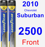 Front Wiper Blade Pack for 2010 Chevrolet Suburban 2500 - Hybrid