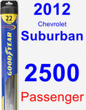 Passenger Wiper Blade for 2012 Chevrolet Suburban 2500 - Hybrid