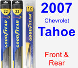 Front & Rear Wiper Blade Pack for 2007 Chevrolet Tahoe - Hybrid