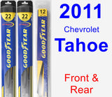 Front & Rear Wiper Blade Pack for 2011 Chevrolet Tahoe - Hybrid