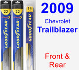 Front & Rear Wiper Blade Pack for 2009 Chevrolet Trailblazer - Hybrid