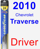 Driver Wiper Blade for 2010 Chevrolet Traverse - Hybrid