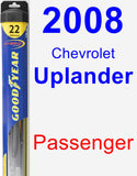 Passenger Wiper Blade for 2008 Chevrolet Uplander - Hybrid