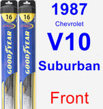 Front Wiper Blade Pack for 1987 Chevrolet V10 Suburban - Hybrid