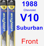 Front Wiper Blade Pack for 1988 Chevrolet V10 Suburban - Hybrid