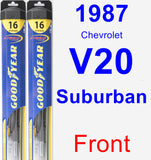 Front Wiper Blade Pack for 1987 Chevrolet V20 Suburban - Hybrid