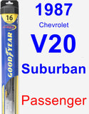 Passenger Wiper Blade for 1987 Chevrolet V20 Suburban - Hybrid