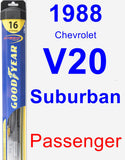 Passenger Wiper Blade for 1988 Chevrolet V20 Suburban - Hybrid