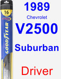 Driver Wiper Blade for 1989 Chevrolet V2500 Suburban - Hybrid