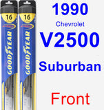 Front Wiper Blade Pack for 1990 Chevrolet V2500 Suburban - Hybrid