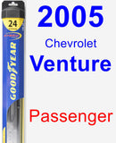 Passenger Wiper Blade for 2005 Chevrolet Venture - Hybrid