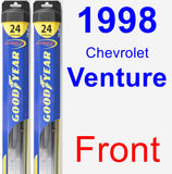 Front Wiper Blade Pack for 1998 Chevrolet Venture - Hybrid