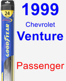 Passenger Wiper Blade for 1999 Chevrolet Venture - Hybrid